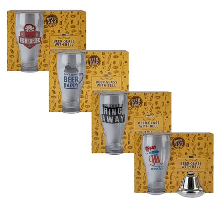 Dad Beer Glass With Bell Set