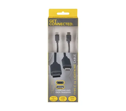 Usb Cable Type C To Lightning 2.0 Amp 2m