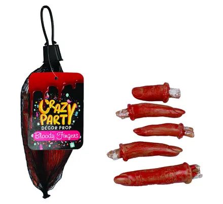 Bloody Fingers Party Prop, 5-Piece