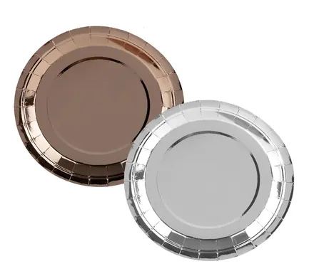 Metallic Party Plates, 10-Pack
