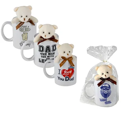 Dad Mug Straight Shape With Bear, 320ml