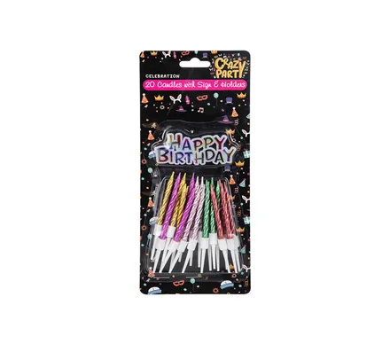 Birthday Candles, Metallic Assorted