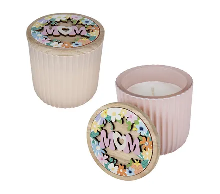 Scented Candle,In Glass Holder With Lid