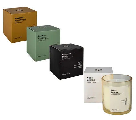 Scented Candle,In Glass Holder With Box