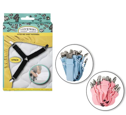 Fitted Sheet Fastners 4 Piece