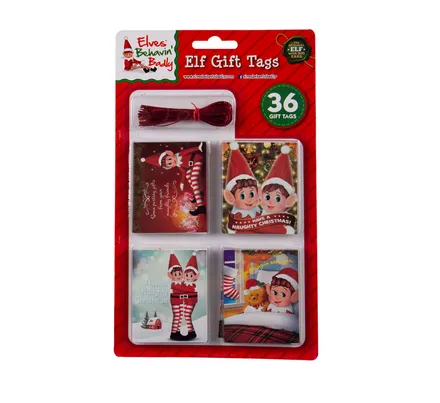 Elf Gift Tags, 36-Piece