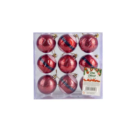 Tree Decor Santa Ball Set, 9-Piece