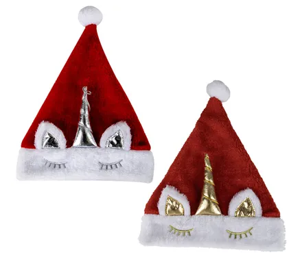 Unicorn Santa Hat