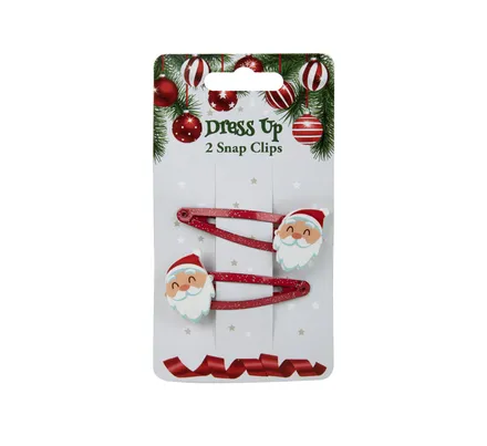Christmas Dress Up Snap Clips 2pc