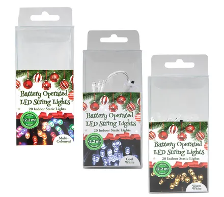 String Of 20 Led Christmas Lights, 2.2m