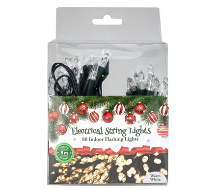 80 Led Lights, Plug-In, 8m