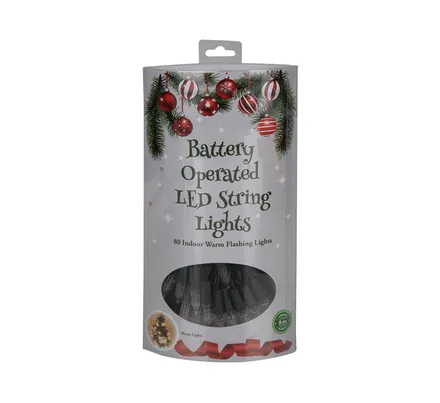 80 Battery Operated Lights, 8m