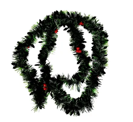 Christmas Tinsel Pine & Berries