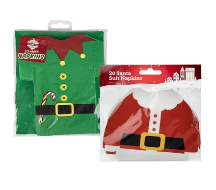 Christmas Serviettes Elf/Santa 20 Piece