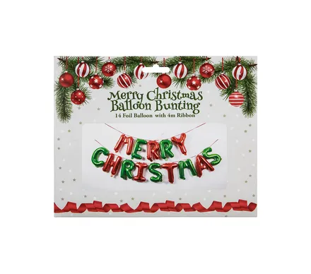 Christmas Balloon Banner 14-Piece