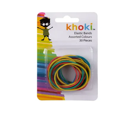 Colour Elastic Bands, 20-Piece