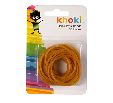 Plain Elastic Bands, 20-Piece