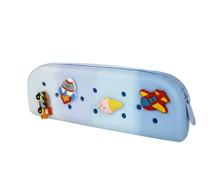 Silicon Pencil Case With Assorted Charms