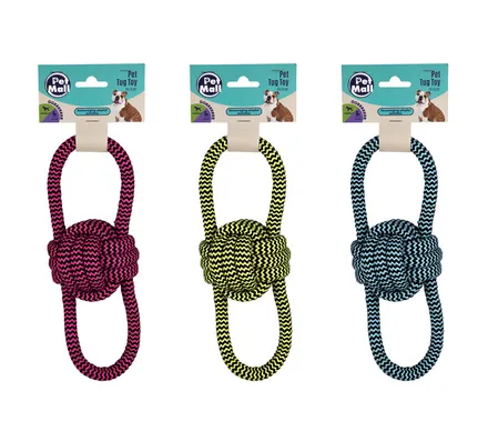 Dog Tug Toy With Double Loop, 24 X 9cm