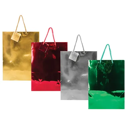 Large Metallic Gift Bag, Solid Colours