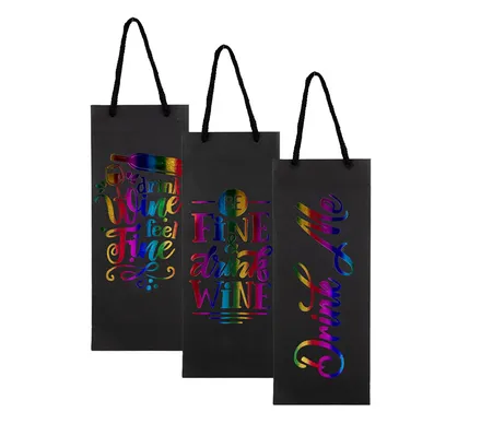 Paper Wine Bag With Wording