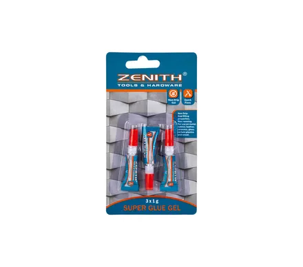 Zenith Superglue Gel, 3 X 1g