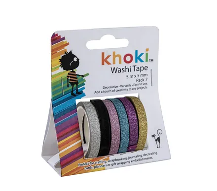 Glitter Washi Tape, 7-Piece