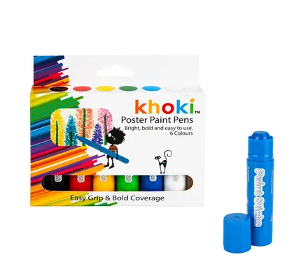 Classic Colour Poster Paint Pens, 6-Piec