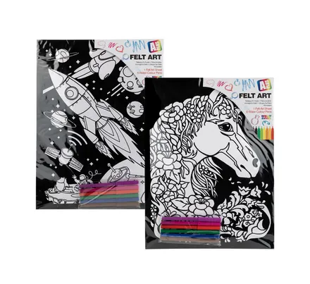 Felt Art Colouring Sheet
