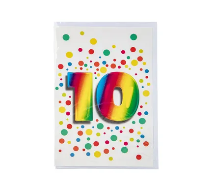 Milestone Birthday Card & Envelope 10
