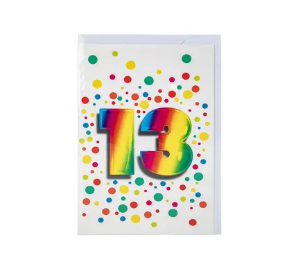 Milestone Birthday Card & Envelope 13