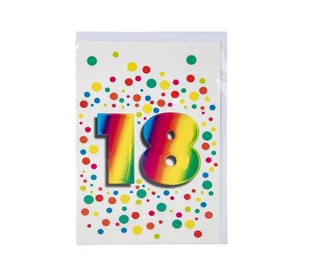 Milestone Birthday Card & Envelope 18