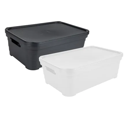 Storage Box With Lid, Plastic
