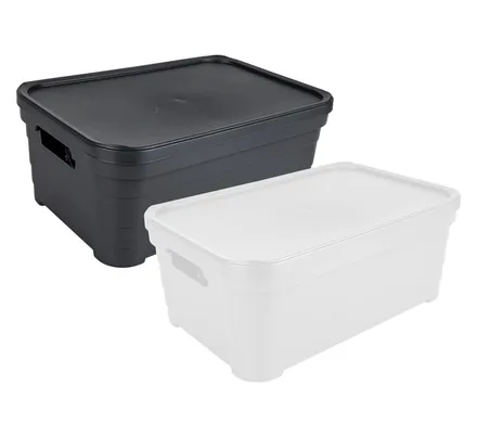 Storage Box With Lid, Plastic