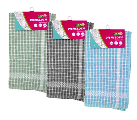 Dish Cloth Cotton Terry Check 45 X 70cm
