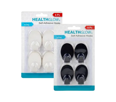Self Adhesive Hooks,4-Piece,