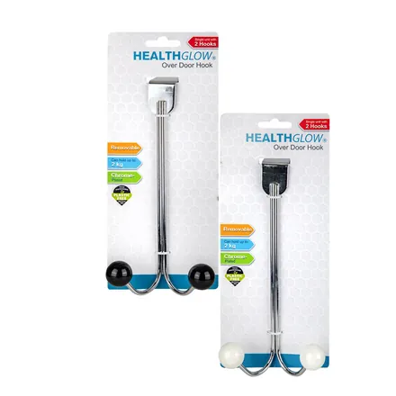 Chrome Plated Over Door Hanger 2 Hooks