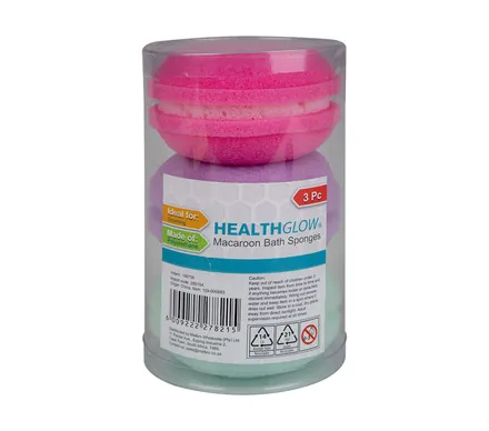 Bath Sponge Macaroons,3-Piece