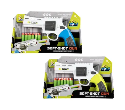 22cm Foam Dart Revolver Gun, 7-Piece