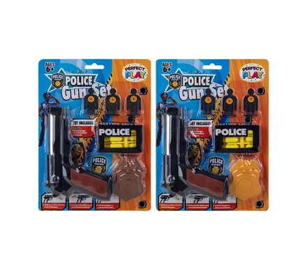 Police Hand Gun Soft Bullet Set, 6-Piece