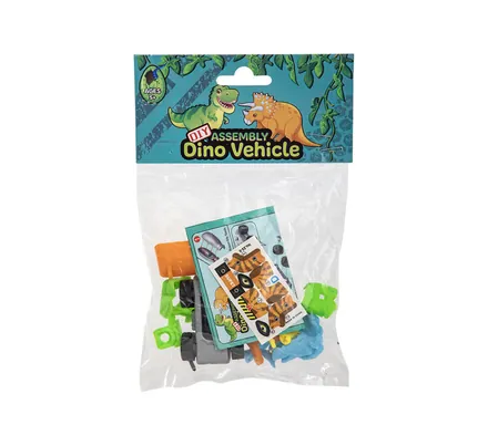 Diy Assemble Dino Vehicle Set, 7-10cm