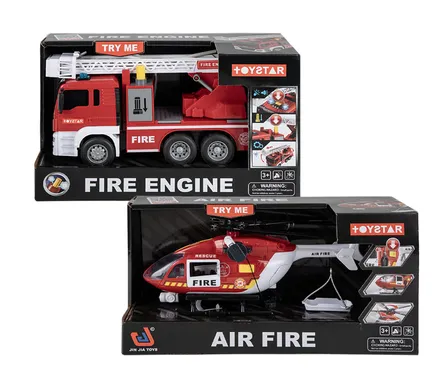 Fire & Rescue Helicopter With Sound & Li