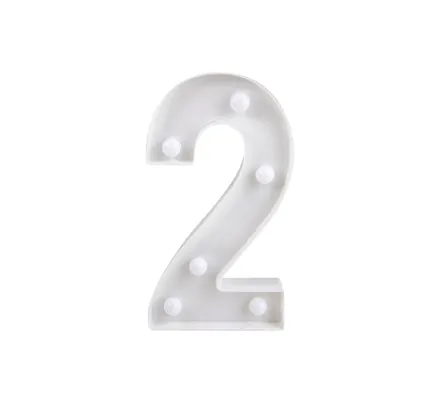 Led Light Up Number, Battery Operated