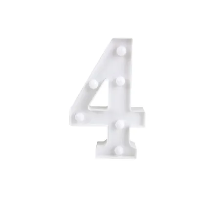 Led Light Up Number, Battery Operated
