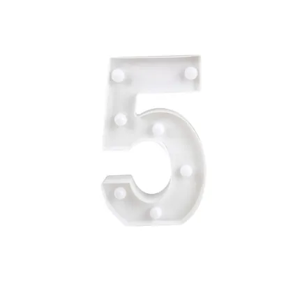 Led Light Up Number, Battery Operated