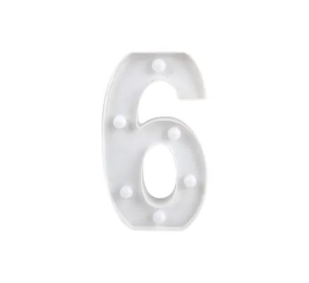 Led Light Up Number, Battery Operated