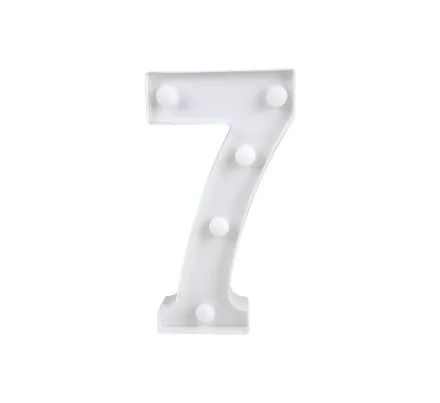 Led Light Up Number, Battery Operated