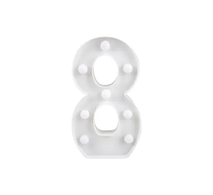 Led Light Up Number, Battery Operated