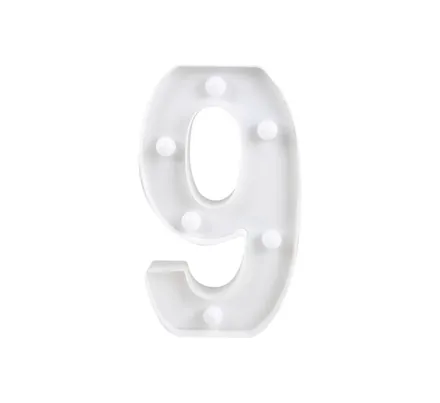 Led Light Up Number, Battery Operated