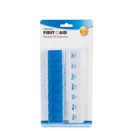 Pill Reminder, 7 Compartments, 2-Piece